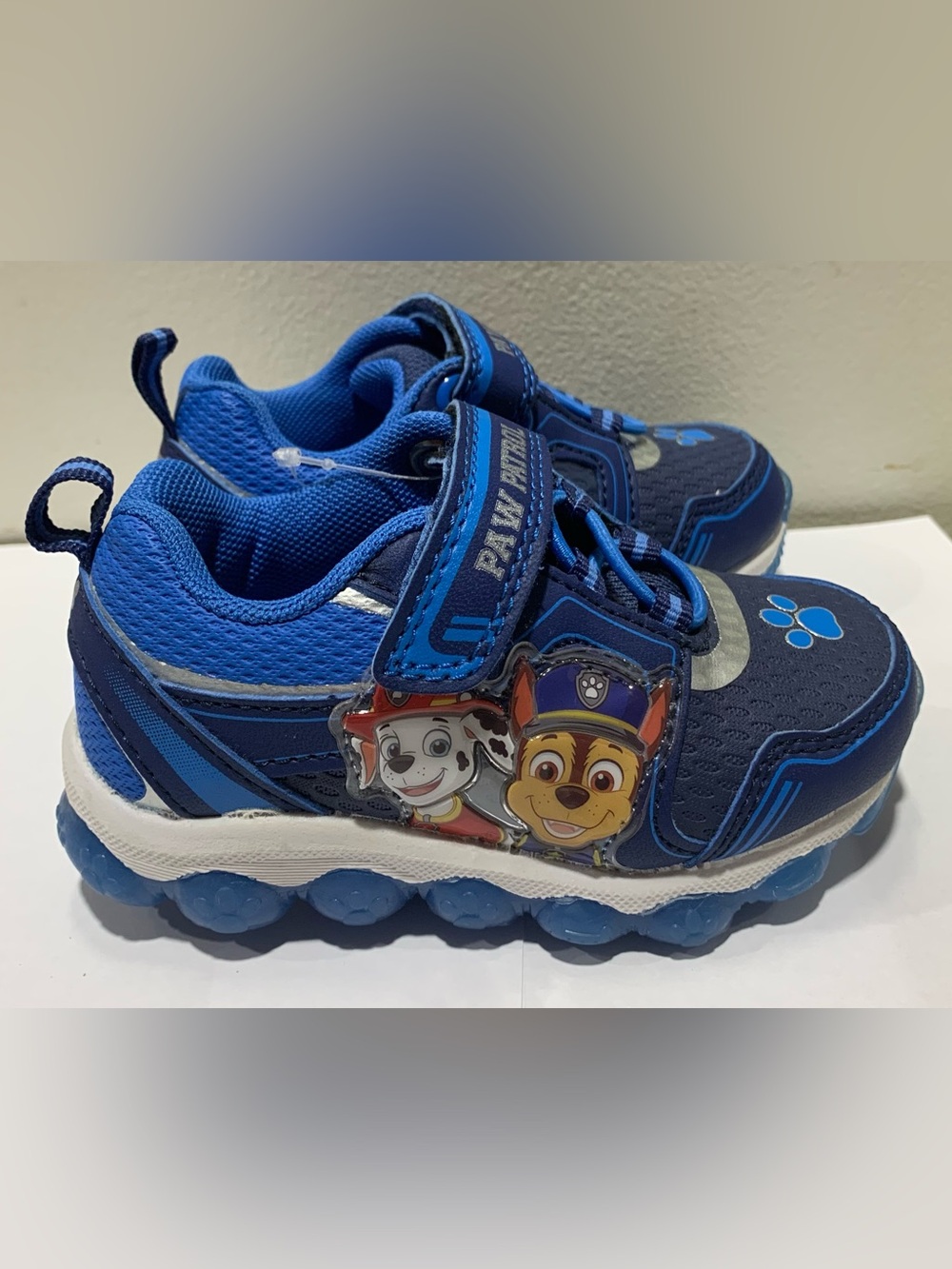 New Chase and Marshall toddler boy size 6 slip on velcro light up sneakers shoes
